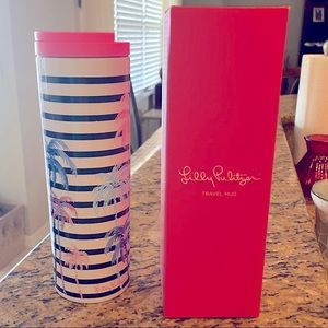 NWT! Lily Pulitzer Desert Palm Travel Mug!
